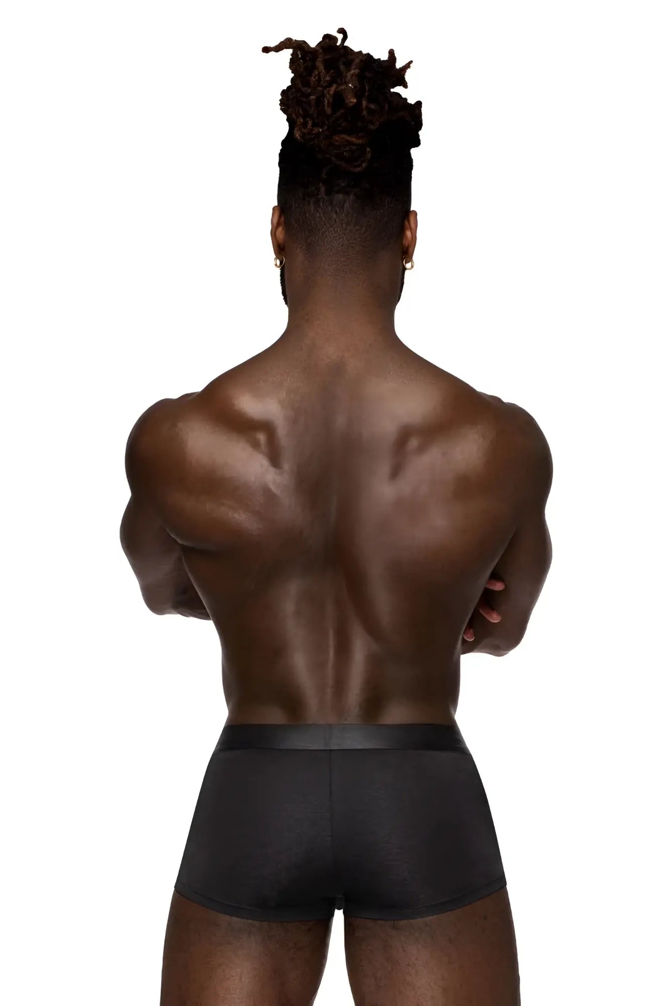 Black male power 129-281 easy breezy mini short briefs with sleek smooth fabric and narrow elastic waistband