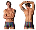 Men power 132-297 pack n play pocket short rainbow striped iridescent men’s briefs with sleek modern design