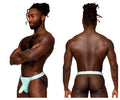Male power 399-281 easy breezy jock sleeve in aqua with light blue and black supportive contoured athletic briefs design