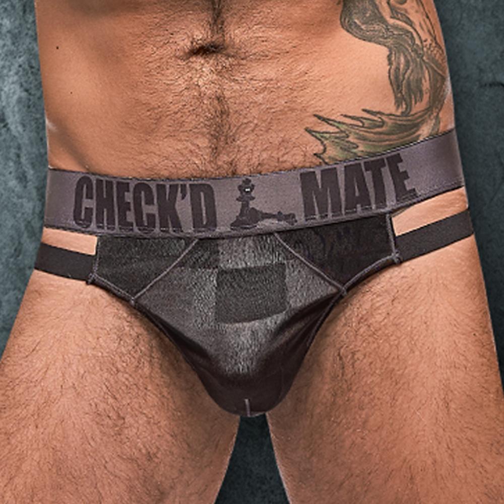 Male Power 411251 Tanga mit kariertem Mate-Ausschnitt