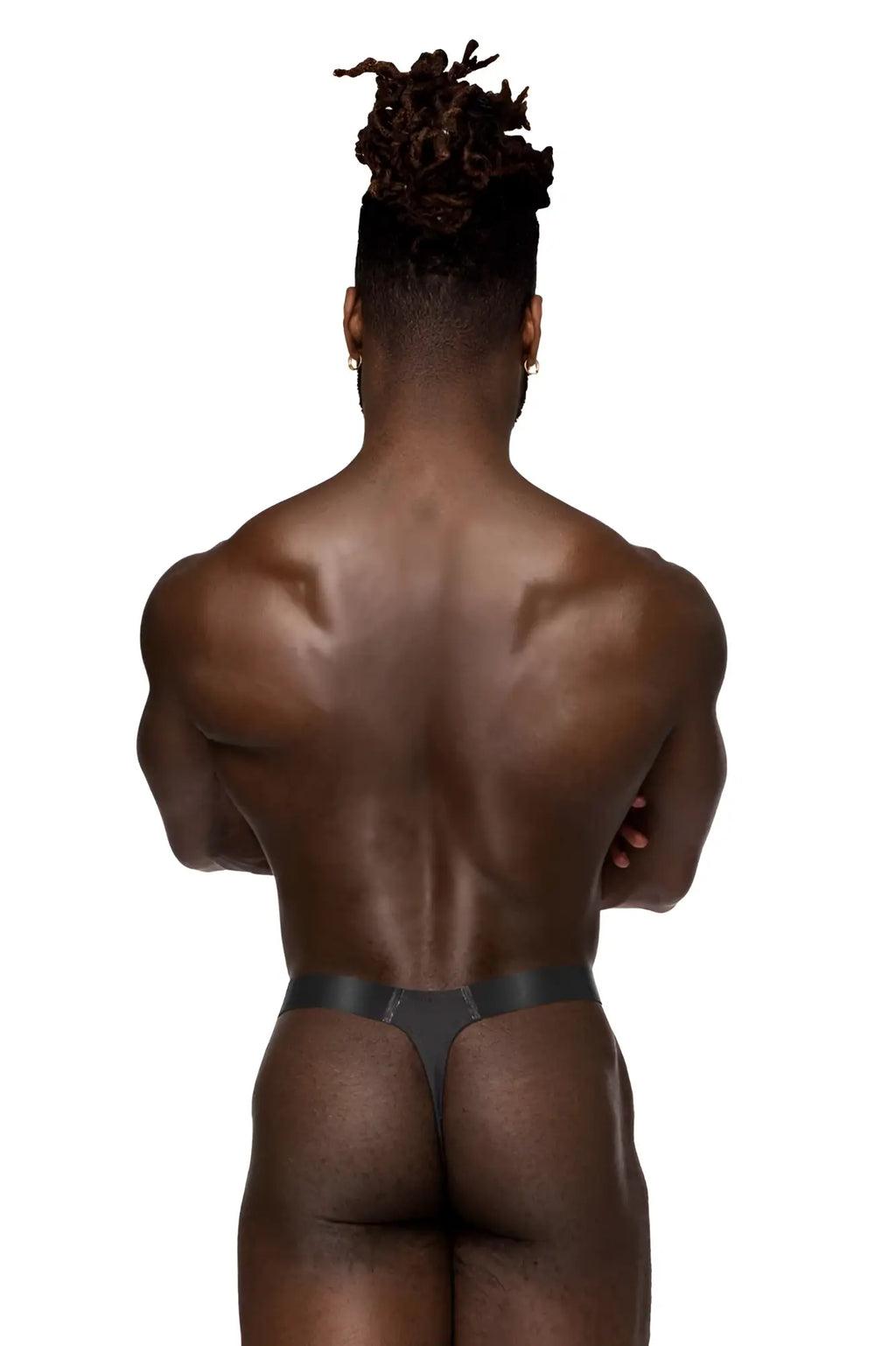 Black male power 462-281 easy breezy thong with smooth sleek design and subtle branding on waistband