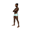 Light blue men’s briefs with smooth fitted design from male power easy breezy mini short sleeve aqua s collection
