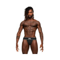 Black men’s modal rib briefs with white mars power logo on waistband in size l/xl for comfortable wear