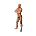 Male power petal power jock lxl briefs with green and yellow daisy floral print for comfortable support