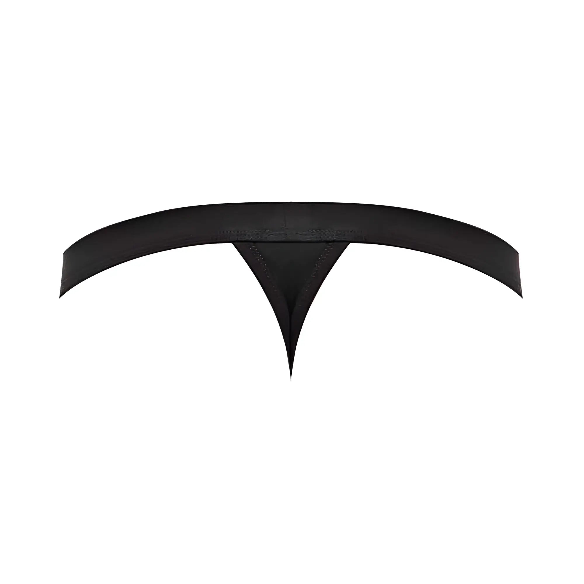 Black thong made of smooth stretchy modal fabric with sleek minimalist design from male power pure comfort lx line