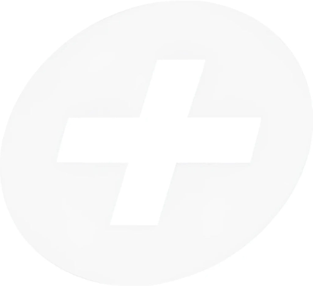A minimalist white cross emblem within a soft rounded circle on malebasics athletic new hipster boxer brief mb204