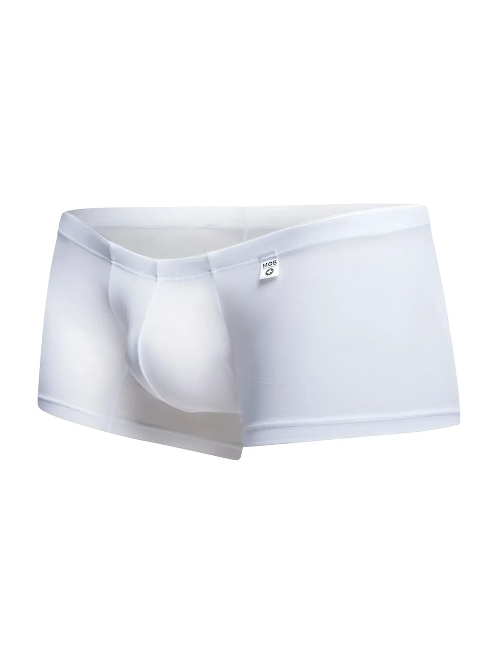 Malebasics mbl78 lace trunks white mesh briefs with smooth form fitting design and subtle waistband brand tag