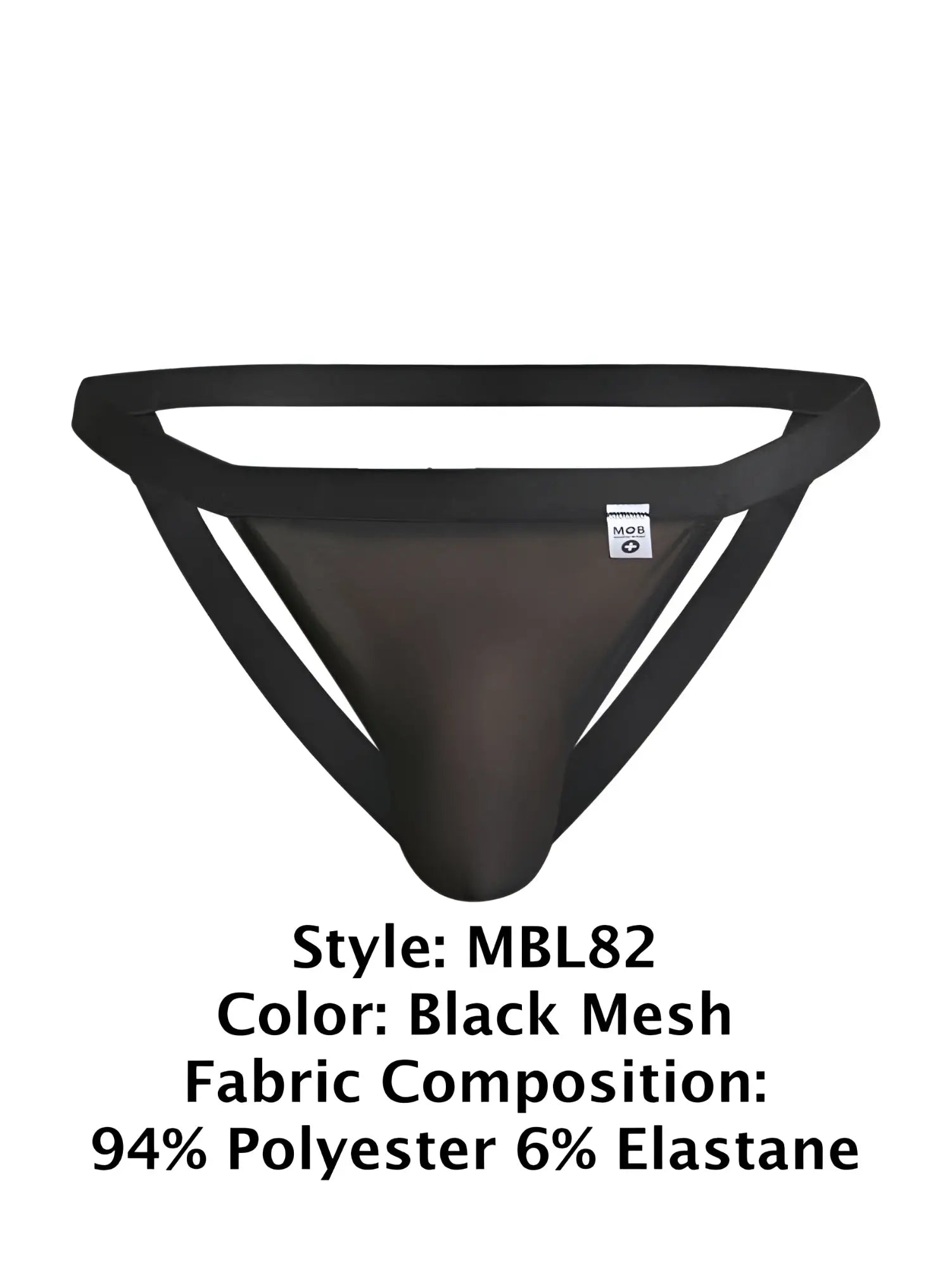 Malebasics mbl82 sexy jockstrap black mesh briefs with sleek form fitting design and reinforced waistband