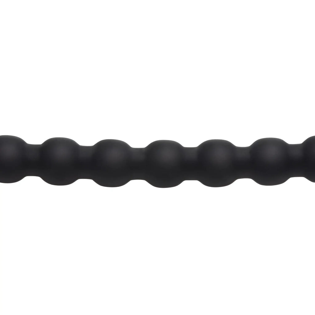 Master Series 7X Dark Chain: a black, flexible silicone beaded chain shown horizontally against a white background.
