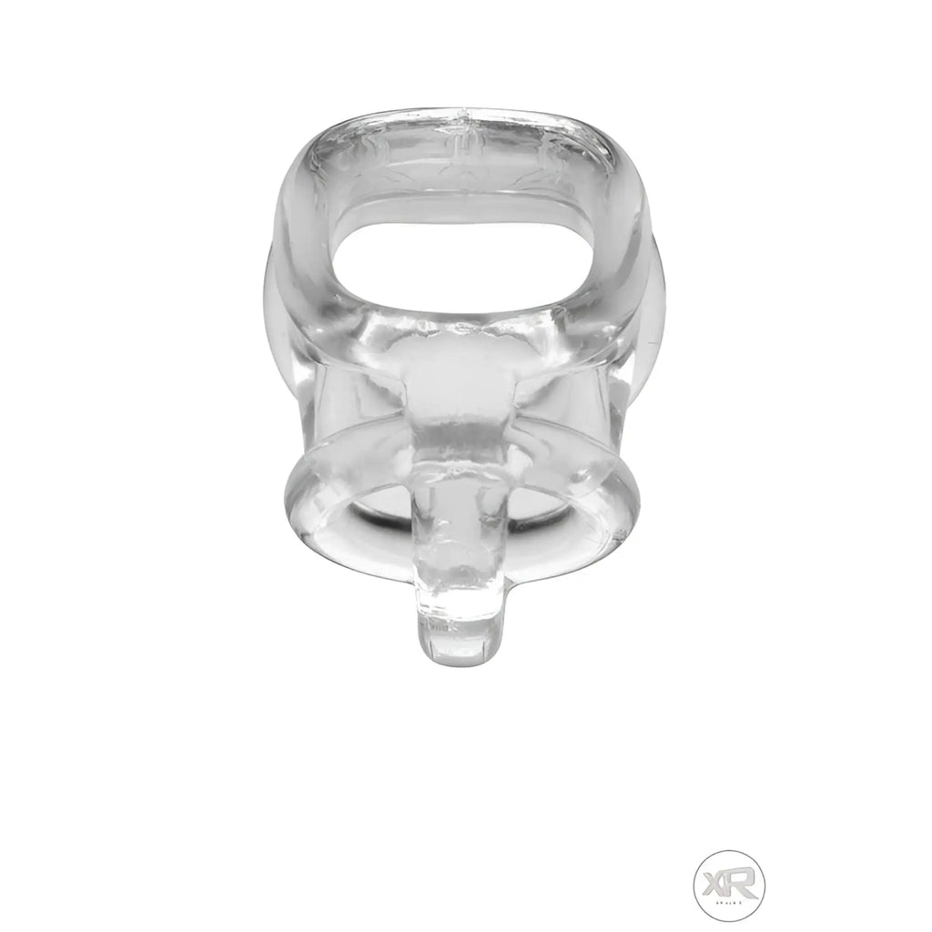Master Series Annex clear, super stretchy, dual-loop silicone erection enhancer in a minimalist, transparent design.