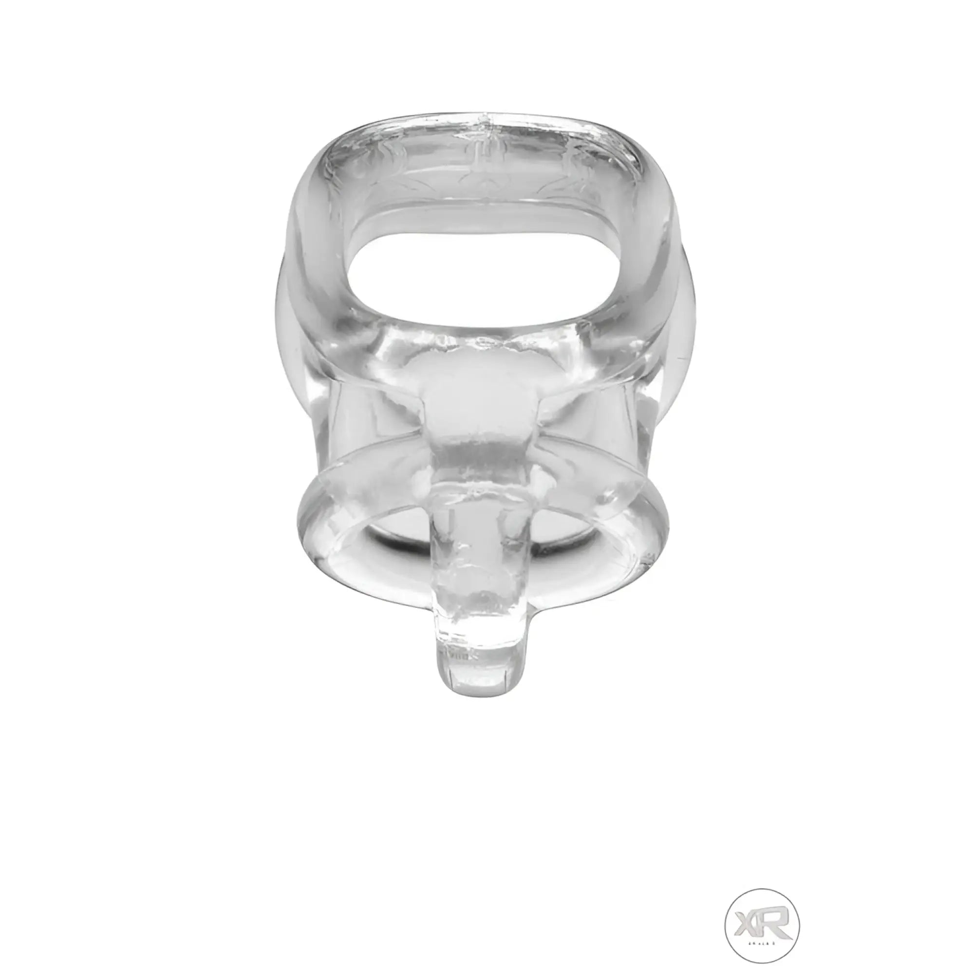 Master Series Annex clear, super stretchy, dual-loop silicone erection enhancer in a minimalist, transparent design.
