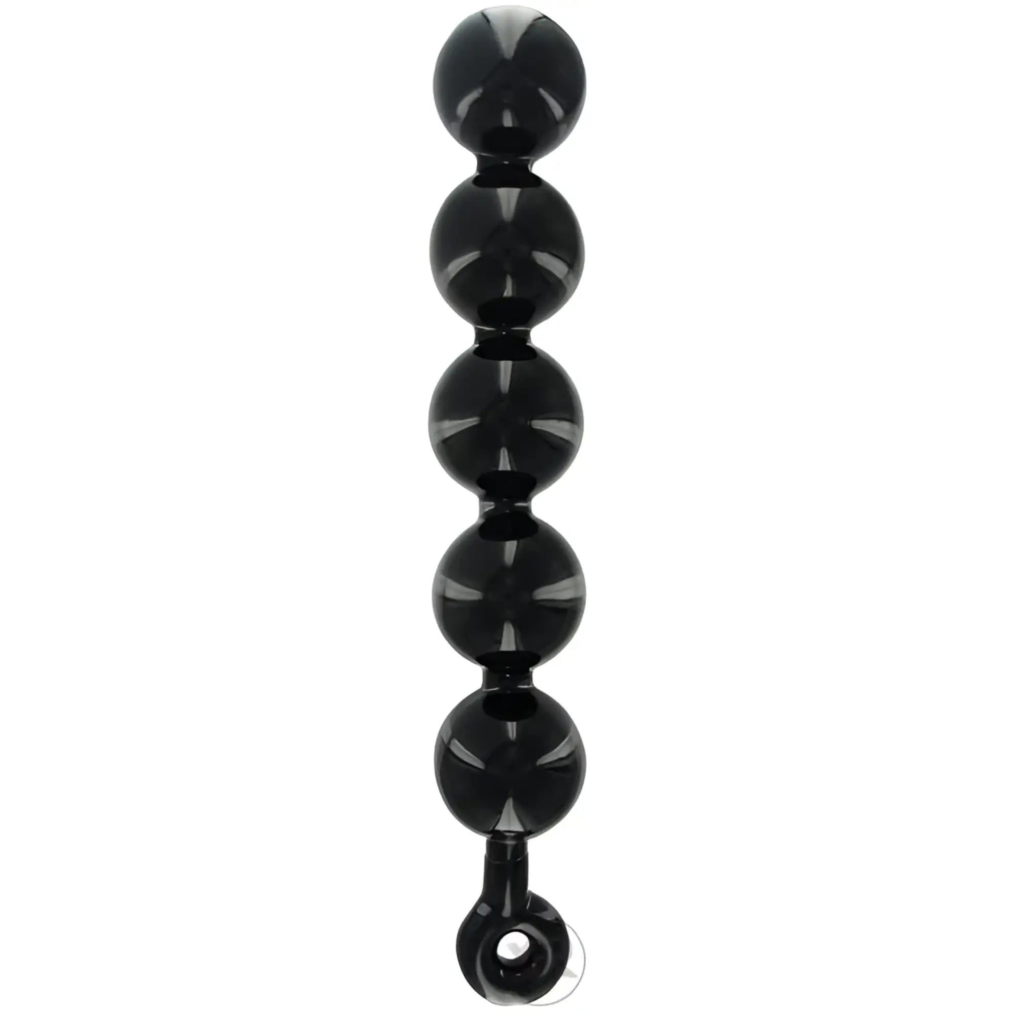 Master Series The Black Baller: a vertical row of five glossy, black spherical beads with a base pull-ring.