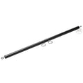 Master Series Black Steel Spreader Bar: a long, matte black cylindrical bar featuring metal end hooks and center rings.