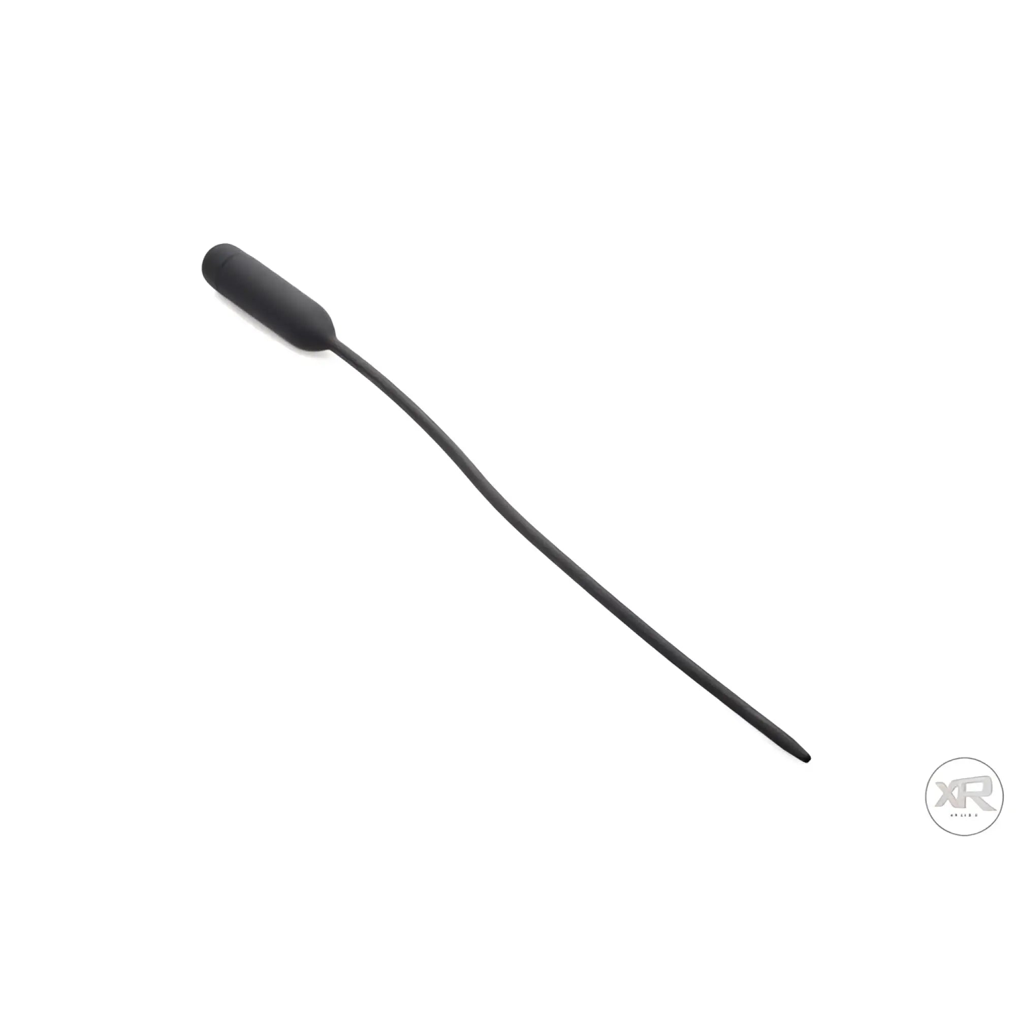 Master Series Cadence Extreme vibrating urethral sound: a smooth, matte black, long, thin, flexible medical-style probe.