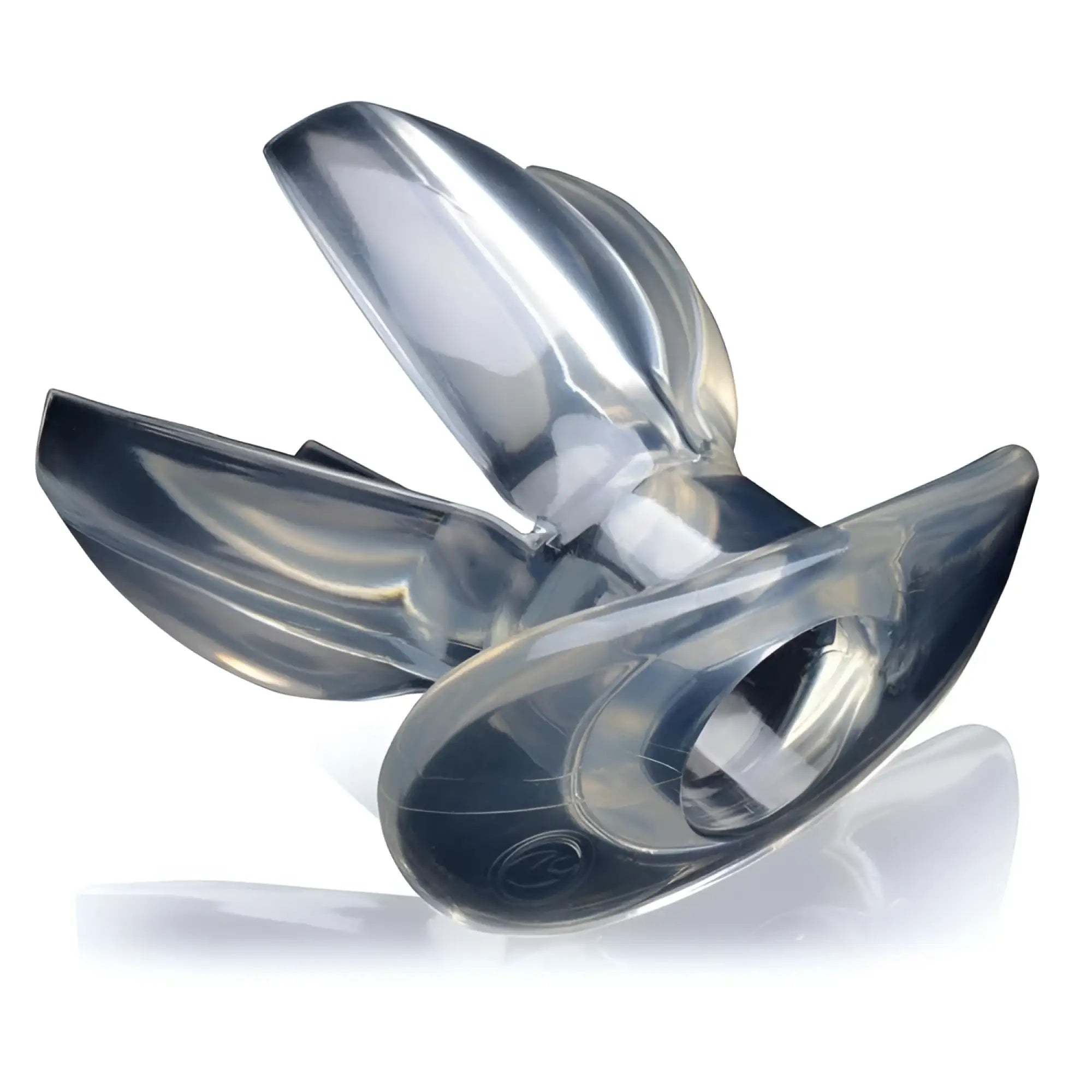 Master Series Clawed Expanding Clear Dilator: A translucent, claw-shaped expanding dilator on a white background.