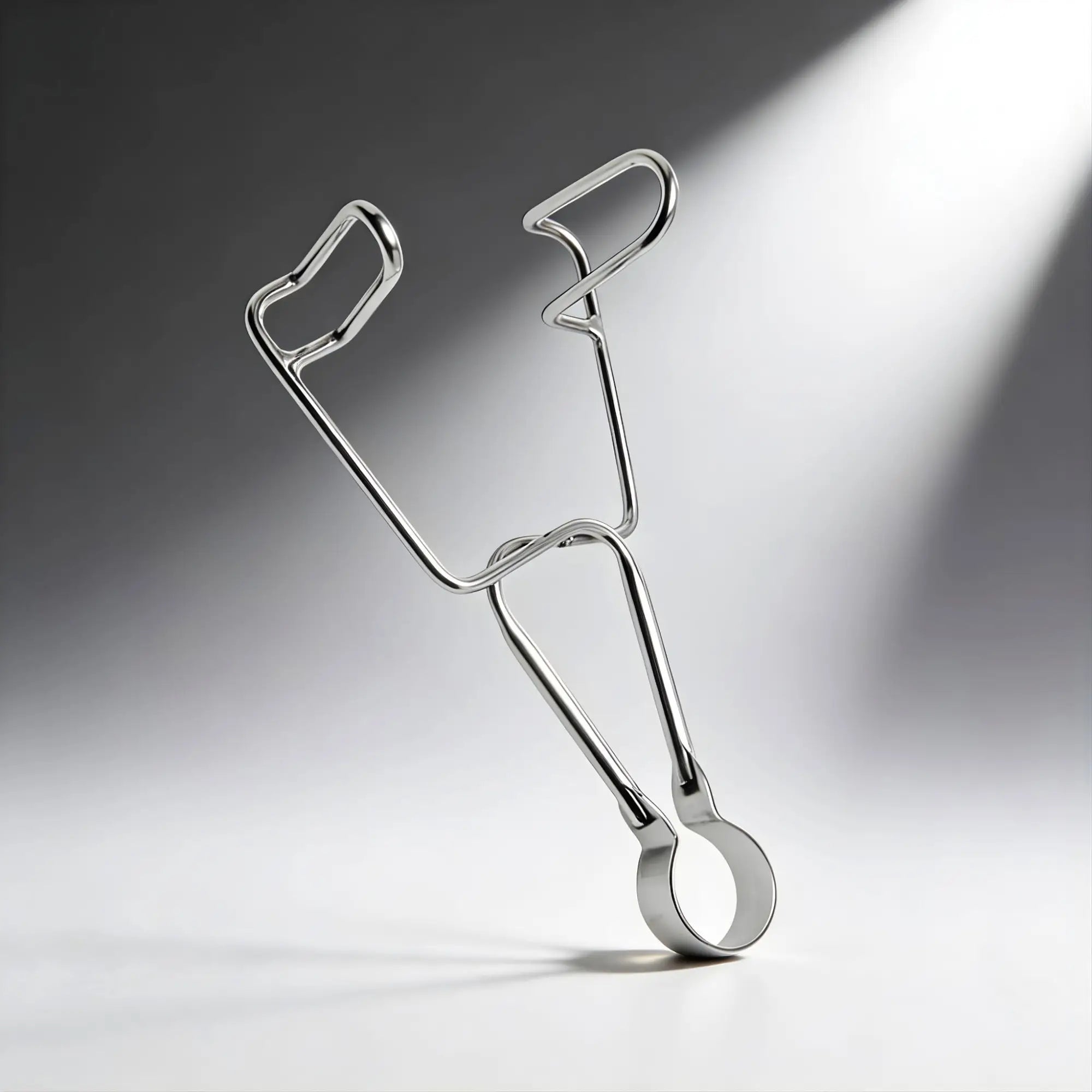 Master Series Dartigues Retractor: A shiny, silver-toned medical hole spreader with a Y-shaped surgical wire design.