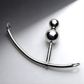 Master Series Double Ball Plug with a reflective silver finish, featuring two spheres attached to a curved sliding rod.