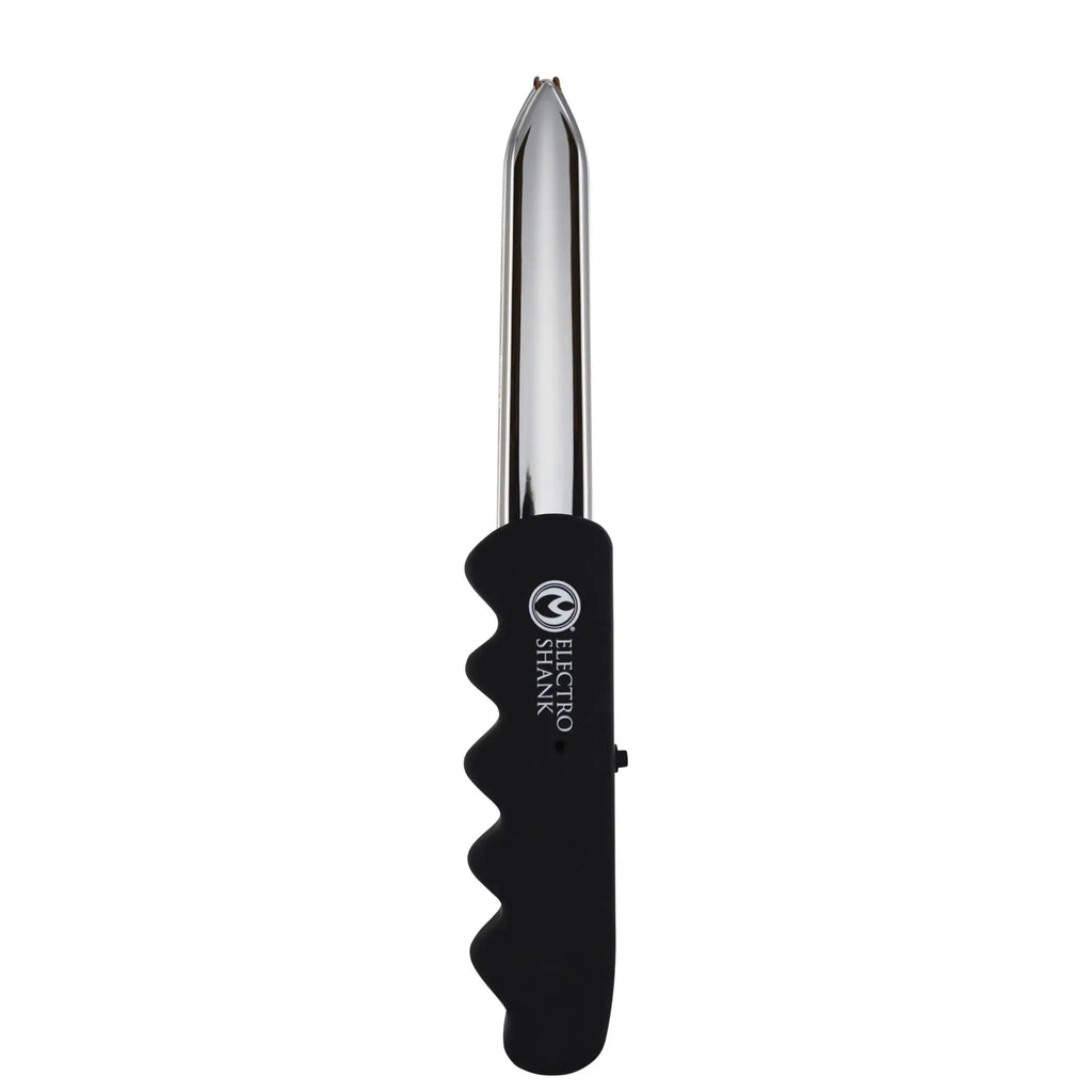 Master Series Electro Shank with a silver metal blade and a black, ergonomic, finger-grip handle against a white background.