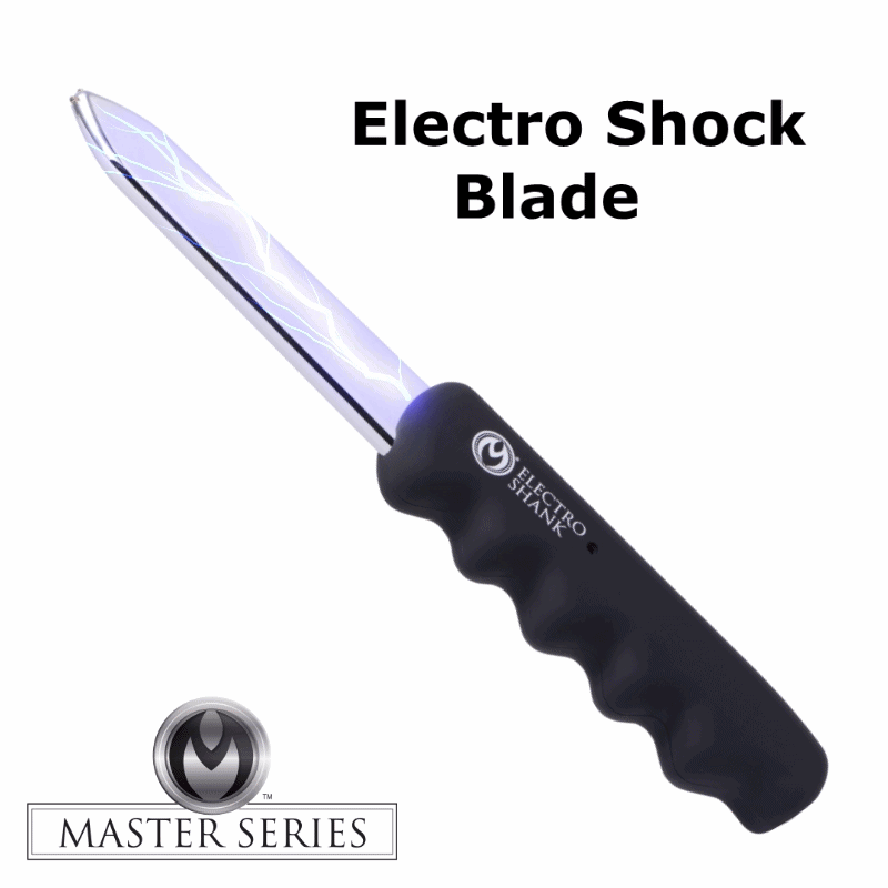 Master Series Electro Shank with a black, ergonomic handle and a glowing blue lightning-effect blade.