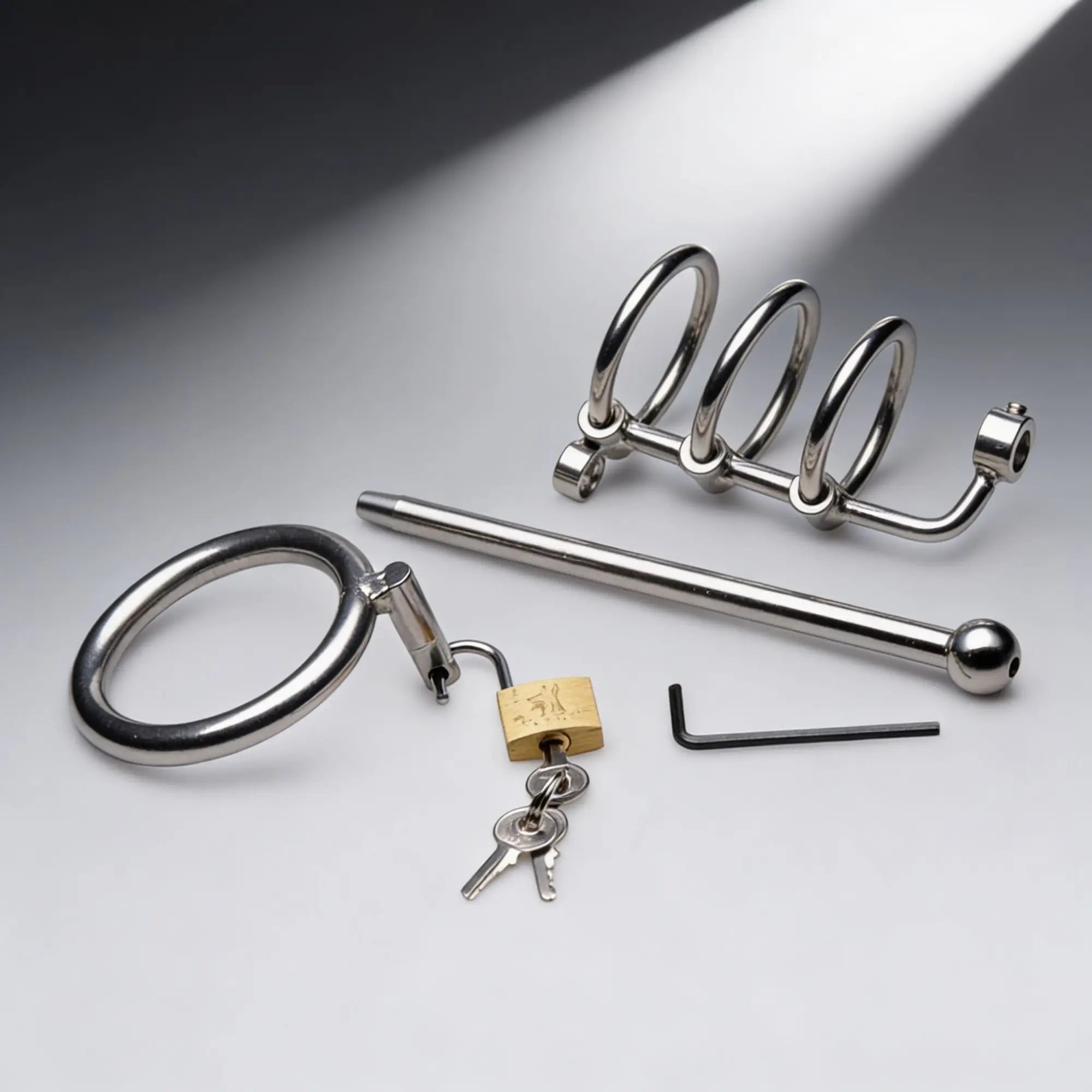 Master Series Gates of Hell Stainless Steel Adjustable Cum Through Sound Cage