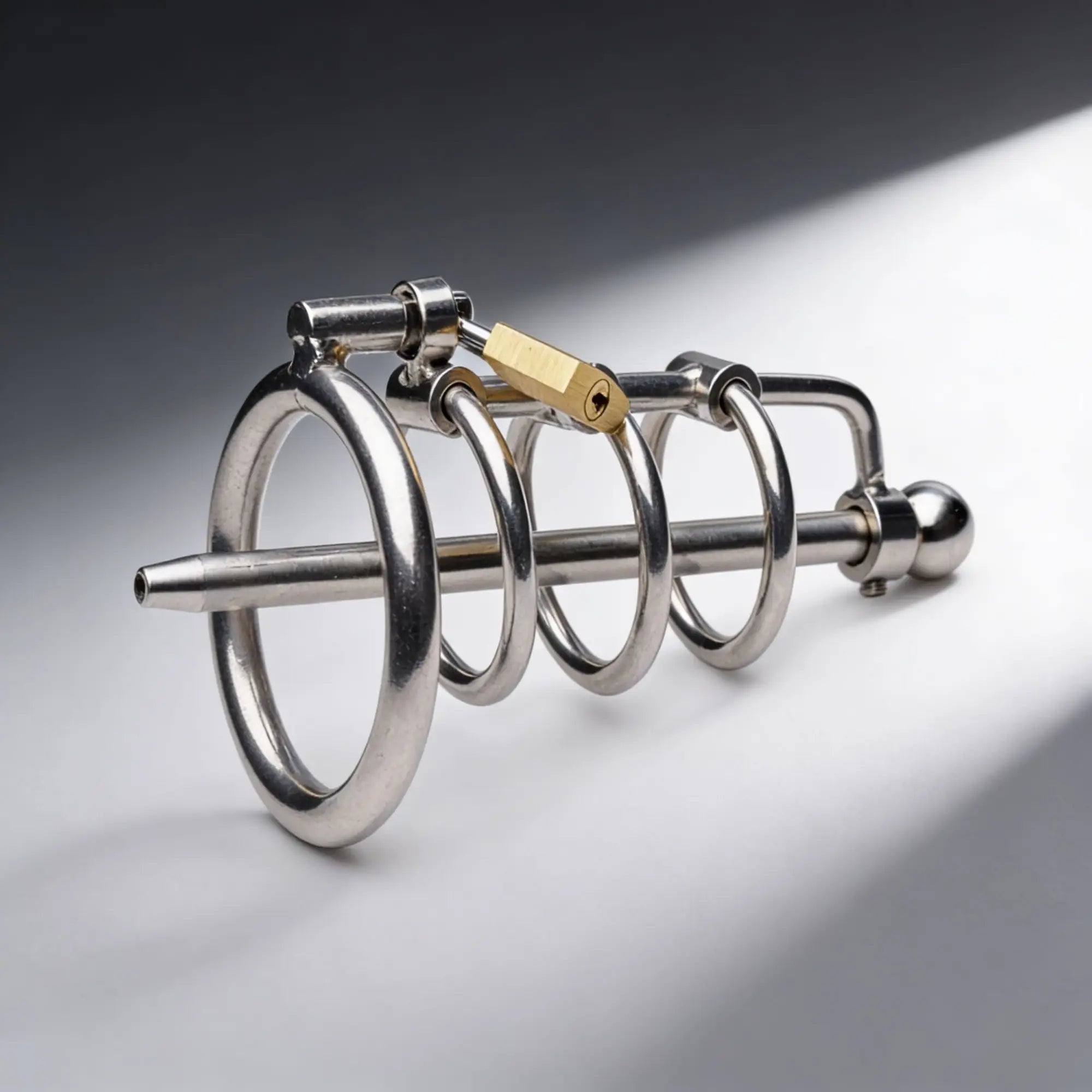 Master Series Gates of Hell Stainless Steel Adjustable Cum Through Sound Cage