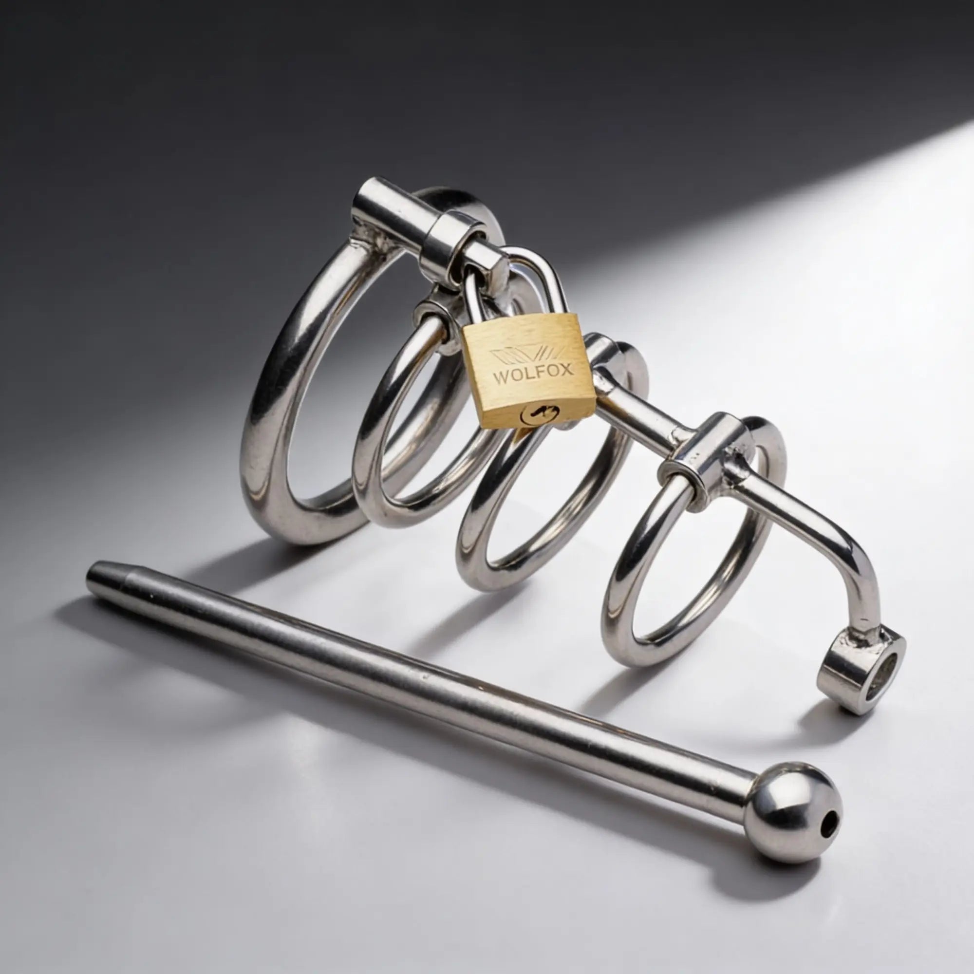 Master Series Gates of Hell Stainless Steel Adjustable Cum Through Sound Cage