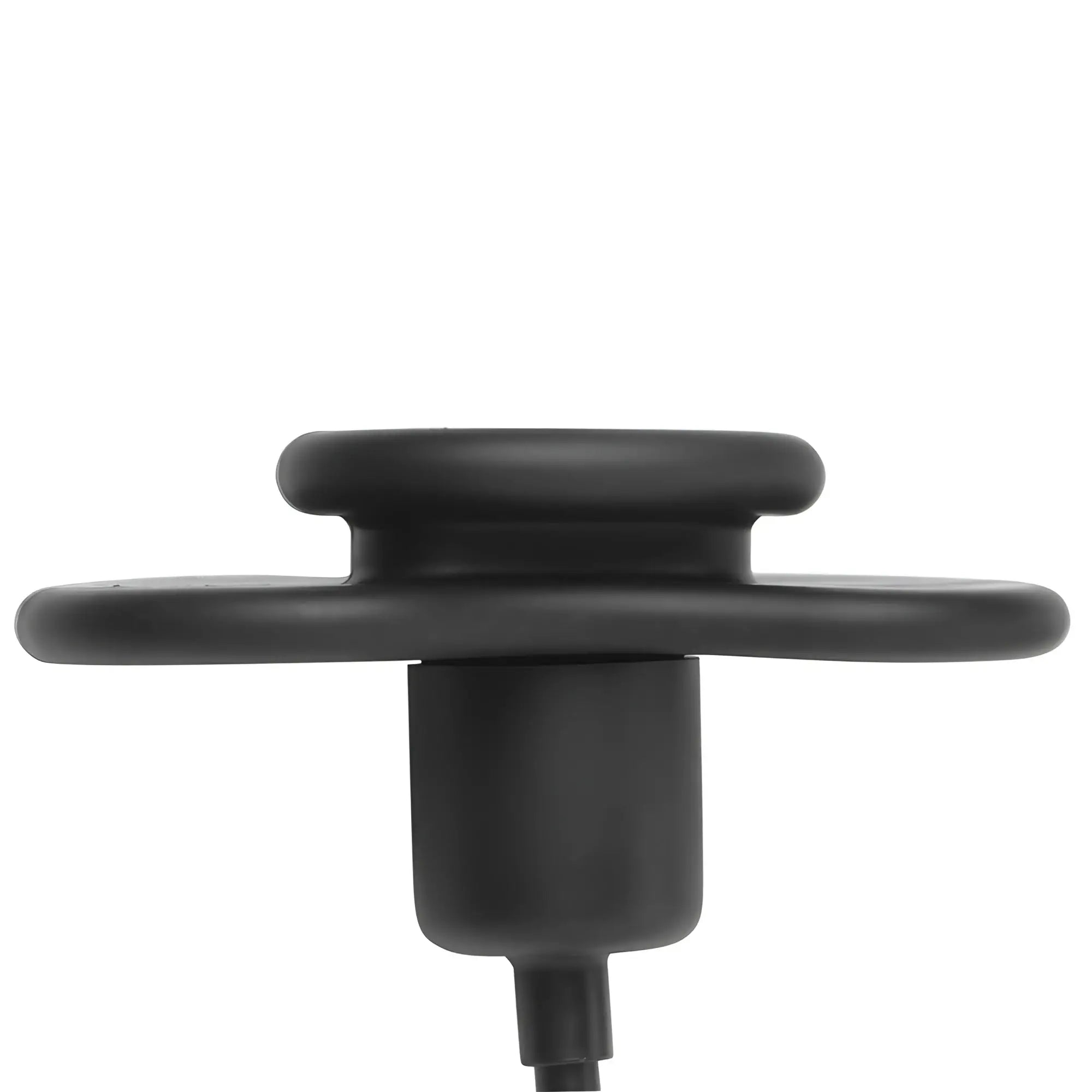 Master Series Inflatable Butterfly Gag in matte black, featuring a wide butterfly-shaped mouthpiece and an O-ring base.