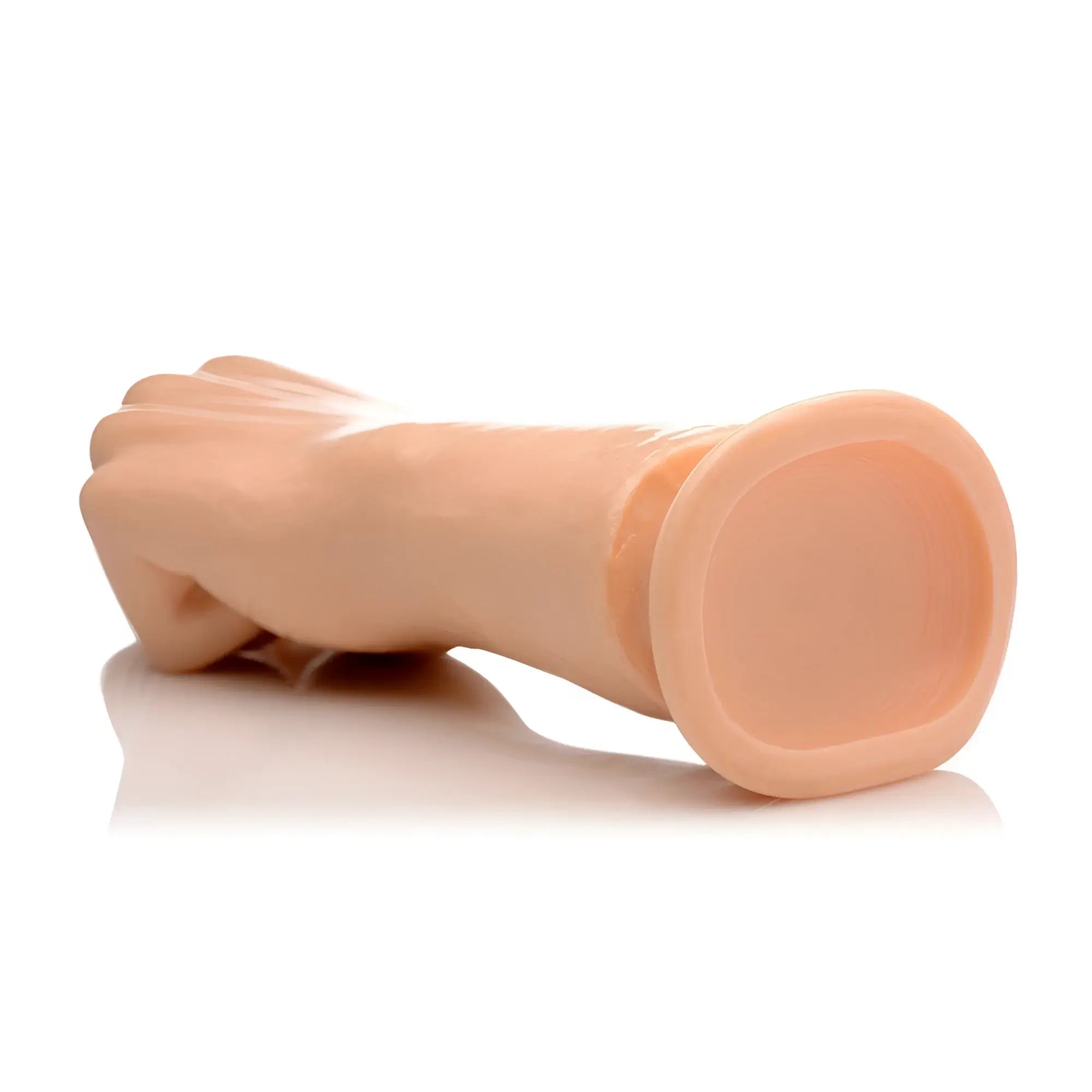 Master Series Knuckles Small Clenched Fist dildo in a realistic skin-tone color with a flat suction cup base.