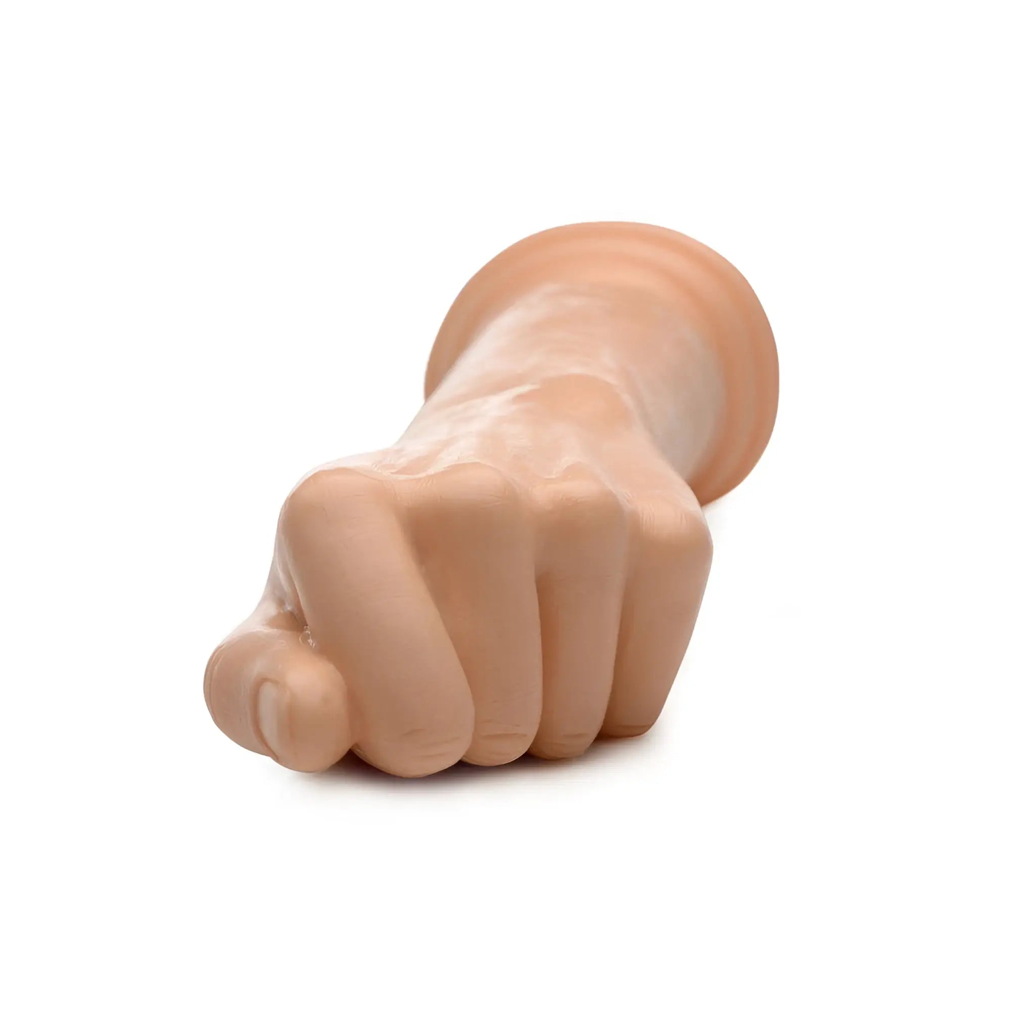 Master Series Knuckles small clenched fist dildo in a realistic flesh tone with a cylindrical base.