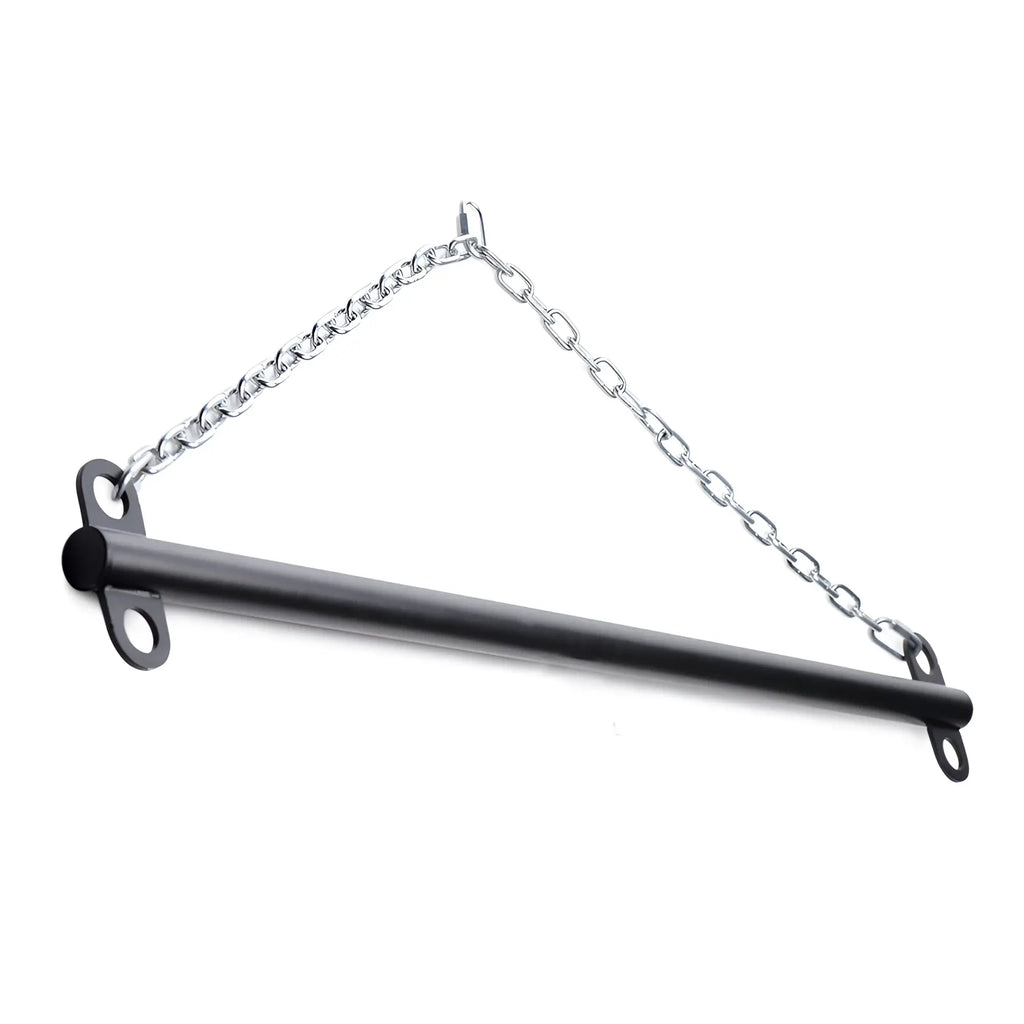 Master Series Levitate Suspension Bar: a sleek black cylindrical bar attached to a metal suspension chain.