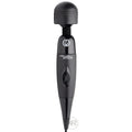 Master Series Thunderstick power wand: A matte and glossy black handheld massager with a flexible neck and control dial.