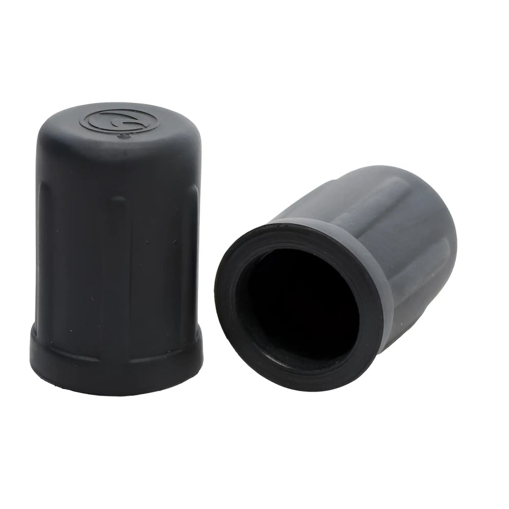 Two black, cylindrical silicone Master Series Super Snake Bite suckers with ribbed sides and a logo on top.