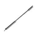 Master Series Vibrating Urethral Sound: a slender, silver-colored metal rod with a smooth, cylindrical tip.
