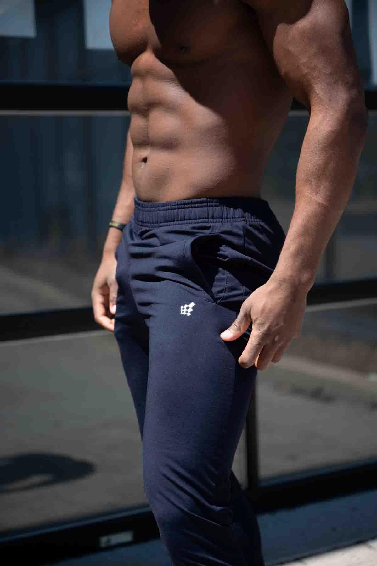 Jed North Matrix Tapered Joggers - Marineblau
