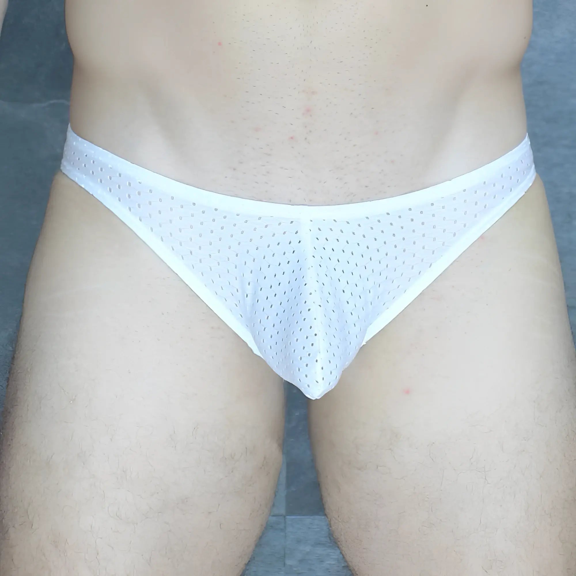 White mesh mckillop mckvkpl bikini brief with a snug form-fitting design for comfortable everyday wear