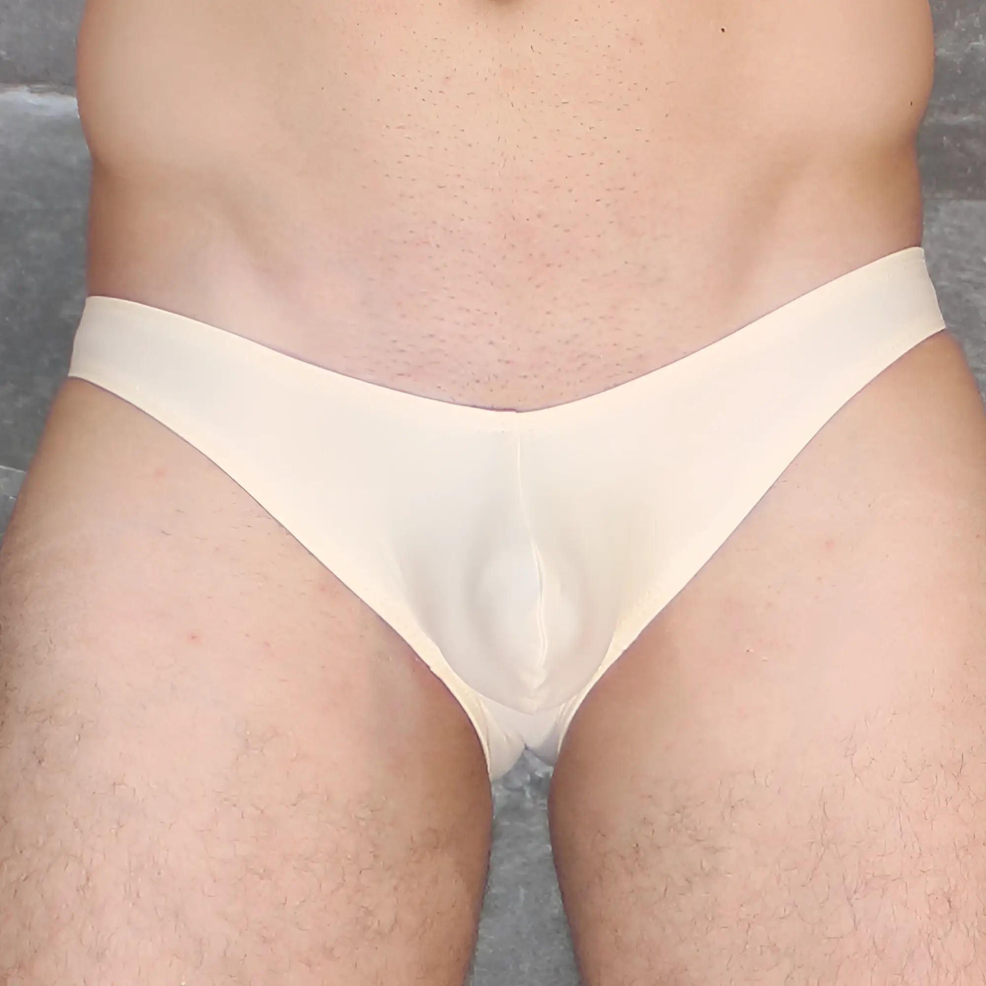 Cream-colored mckillop vkds ta2 hoist bikini naked seamless briefs with smooth stretchy fabric