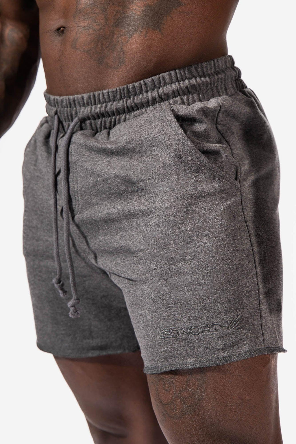 Jed North Men's Motion 5'' Varsity Sweat Shorts - Dark Gray
