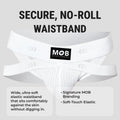 Men’s x jockstrap white eroticwear briefs with secure no-roll elastic waistband and soft-touch fabric