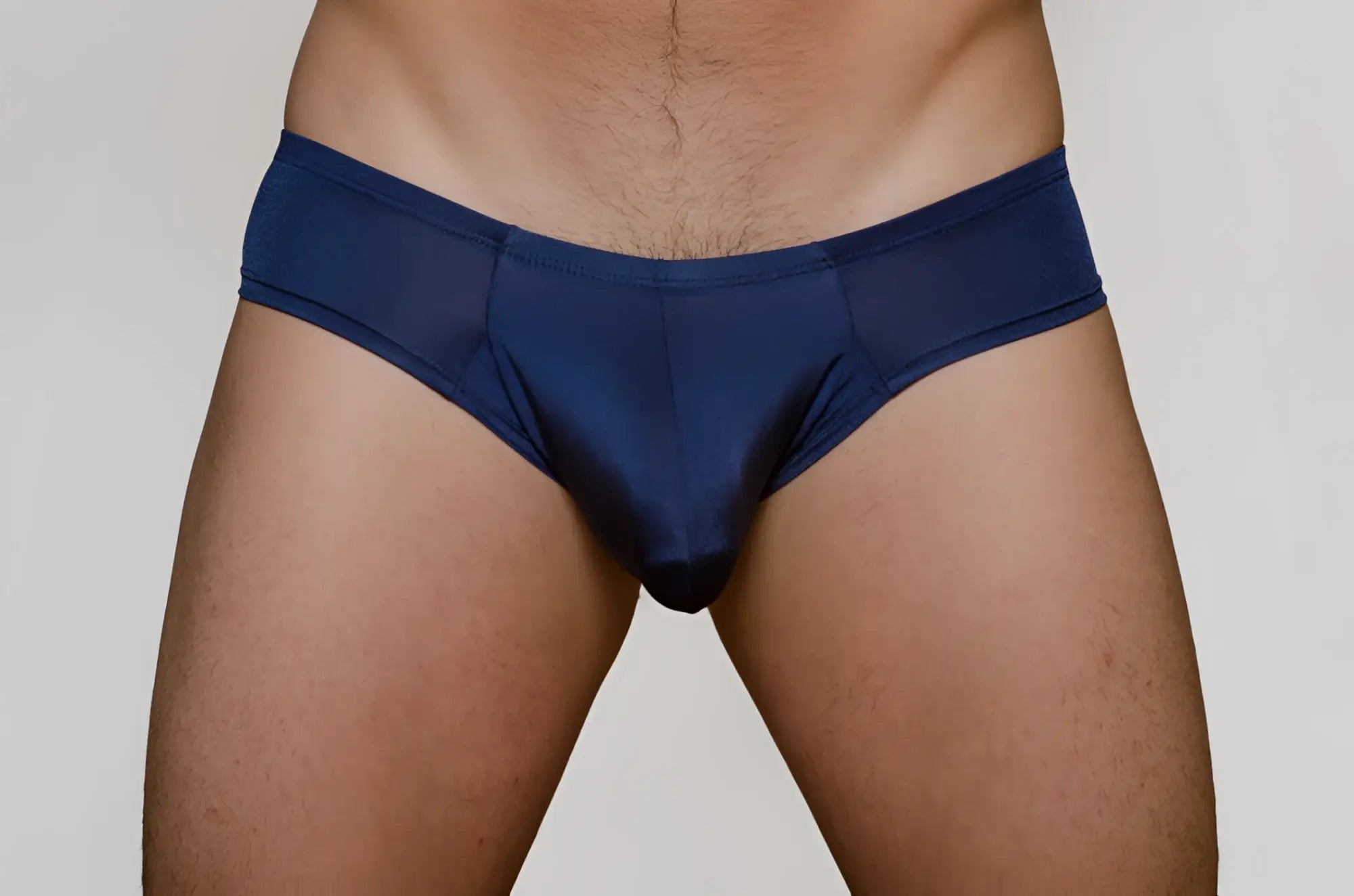 Navy blue sheer mesh briefs metro bunz low-rise boxer showcasing lightweight breathable fabric and low-rise fit