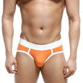 MetroMaleWear 365 hip brief orange 9003-14 snug athletic briefs with orange and white colors and reinforced waistband