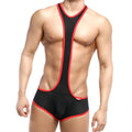 MetroMaleWear Acme singlet red 0010-12 black and red form-fitting wrestling singlet with sleek design for performance