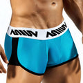 MetroMaleWear active boxer turquoise 3327-08 blue and black athletic briefs with white waistband and black lettering