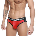MetroMaleWear active brief red 3303-12 in red and black shiny form-fitting metromalewear brief design