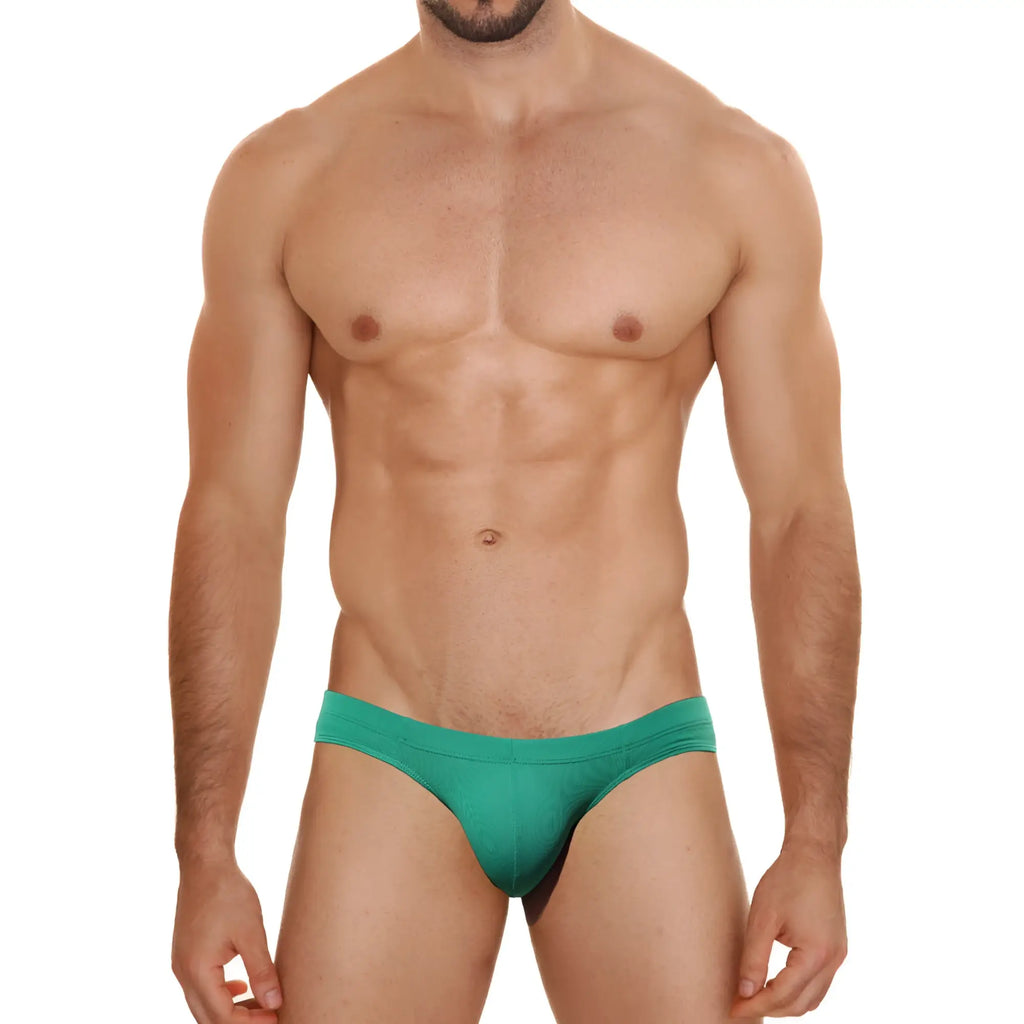 TealmaleWear Aluche bikini briefs in teal with a snug form-fitting design ideal for daily wear