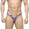 MetroMalewear america bikini 5103-97 red white and blue flag patterned briefs with a snug fit