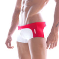 Red and white metro male wear arc swim boxer crimson 4925-12 with sleek modern design for men