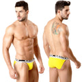 Bright yellow athletic briefs with black and white metromalewear branded waistband metroMalewear Asian bikini 3004-05