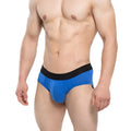 Metro malewear avalon brief royal blue athletic briefs with black elastic waistband for active wear
