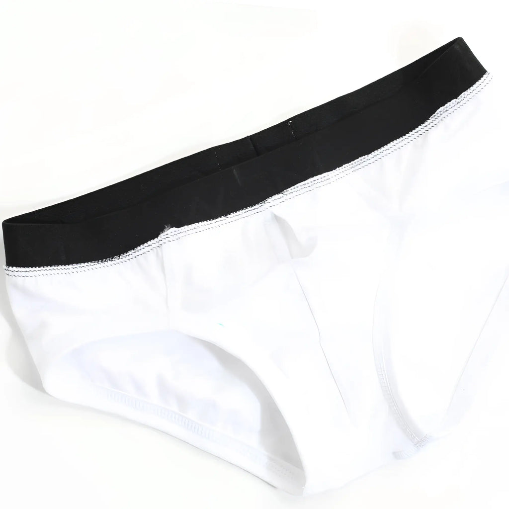 White briefs with black elastic waistband by metromalewear avalon brief white 3036-00 for comfortable daily wear