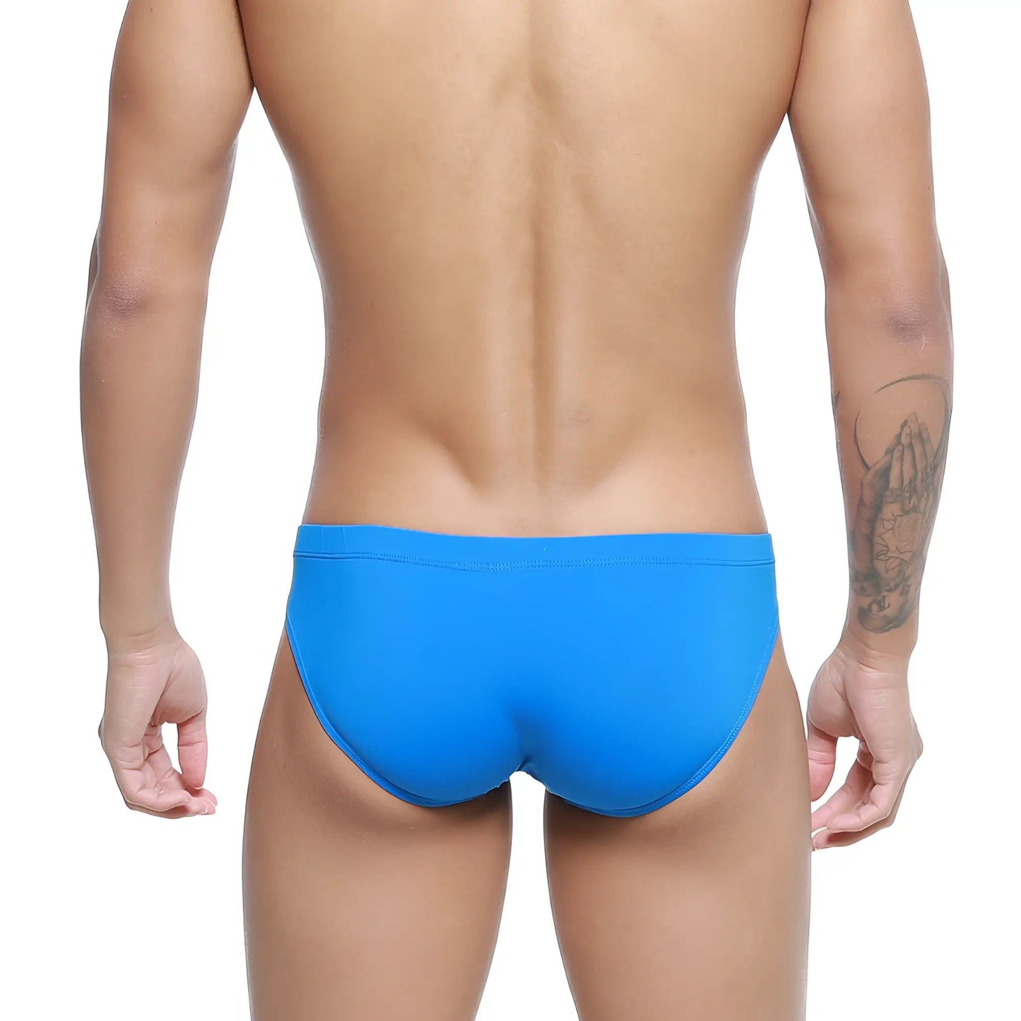 MetroMaleWear Azul Real Bikini 5103-82 bright blue seamless swim trunks with smooth form-fitting material